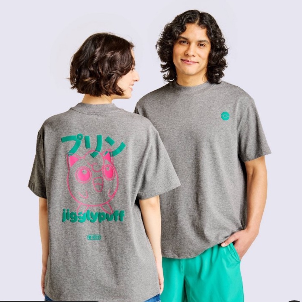 New with tags Target x Pokémon Gray Jigglypuff Graphic print crew neck shirt